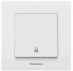 Panasonic Buton cu revenire Panasonic Karre Plus, simbol sonerie, alb, incl. ramă (P-KPZ)