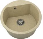 FAT Chiuvetă bucătărie granixit 1 cuvă FAT Avangard 223 Ø51 cm fără picurător Latte (223-809) Chiuveta