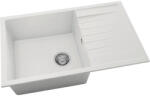 FAT Chiuvetă bucătărie fatgranit 1 cuvă FAT Avangard 228 49x80 cm cu picurător Pure White reversibilă (228-1000) Chiuveta
