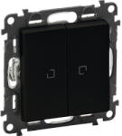 Legrand Întrerupător cap-scară dublu Legrand Valena Life, cu lumină, negru mat (L756319)
