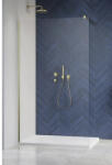 Radaway Duș Walk In Radaway Modo New II, 100x200 cm, sticlă securizată transparentă, profil auriu periat (389104-99-01)