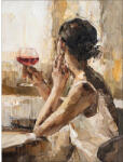 Pure Living Tablou canvas Pure Living Girl with wine glass 57x77 cm (UK001F5)