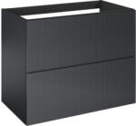 Jungborn Dulap bază lavoar baie suspendat Jungborn NONUS 80 cm PAL negru mat 2 sertare (168743)
