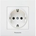Panasonic Priză simplă cu împământare Panasonic Karre Plus, alb, incl. ramă (P-KPS)