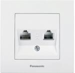 Panasonic Priză telefon și date RJ11 + RJ45 Panasonic Karre Plus, alb, incl. ramă (P-KPCAL+TP)