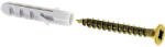 Alberts Dibluri plastic cu șurub Alberts 4x20 mm, oțel alămit, 10 bucăți (426217)