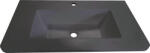 Savini Lavoar încastrat în blat Savini Geos 81x47 cm negru mat (2150/NM)