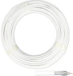 HSB Cablu TV coaxial superdigital 0, 7mm2 90dB alb, inel 25m, ecranare dublă (1277)