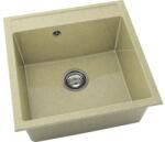 FAT Chiuvetă bucătărie granixit 1 cuvă FAT Avangard 225 51x51 cm fără picurător Cocoa Cream (225-879) Chiuveta
