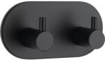 form&style Cuier baie dublu form&style cu lipire negru (HSM-0637D)