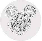 Komar Fototapet rotund autoadeziv Komar DD1-040 Disney Mickey Stipple Art Ø 125 cm (DD1-040)