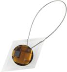 Mendola Magnet decorativ Crystal pentru perdea - cu fir metalic de fixare, cafea (246-CRYSTAL-04)