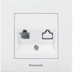 Panasonic Priză telefon simplă Panasonic Karre Plus, alb, incl. ramă (P-KPTP)