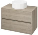 Cersanit Bază lavoar baie Cersanit Crea, 2 sertare, PAL, 79, 4 cm, stejar fără lavoar (S924-010)