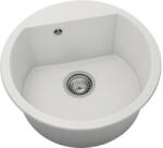 FAT Chiuvetă bucătărie fatgranit 1 cuvă FAT Avangard 223 Ø51 cm fără picurător Pure White (223-1000) Chiuveta