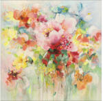 Pure Living Tablou sticlă Pure Living Abstract Flowers II 30x30 cm (GLA2835A)