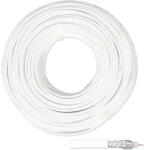 HSB Cablu TV coaxial superdigital 0, 7mm2 90dB alb, inel 50m, ecranare dublă (1275)