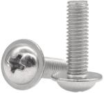  Bútorfogantyú csavar, D-fejű peremes kereszthornyos, Horganyzott, M4x16