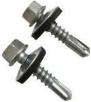  Fűzőcsavar+gumis alátét, RAL6002, 4, 8x19/14 (Levélzöld)