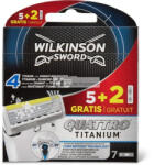 Wilkinson Sword Quattro Titanium Pótló Kések Férfiaknak - 7 Darabos Csomag