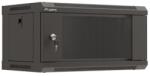 Lanberg WF03-5304-10B 19" 4U SZÉL: 540mm MÉLY: 350mm MAG: 281mm lapraszerelt üvegajtós fekete fali rack szekrény (WF03-5304-10B) - bestbyte