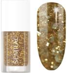 Semilac Glitter Nails körömlakk tükröződő hatással árnyalat 042 Flakes of Gold 7 ml