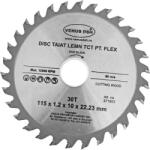 Venus DSH Disc taiat lemn TCT pentru polizor unghiular, flex, 115x1.2x10x22.23mm, 30 dinti, Venus Dsh, 271953 (271953) Disc de taiere