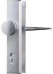 ABUS Mânere mobil/fix cu șild ușă intrare Abus BP90F1 90/240 mm, pentru cilindru, argintiu (780035)