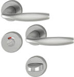 Hoppe Mânere cu rozetă ușă baie/toaletă (WC) Hoppe New York, argintiu (60816)