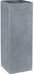 Geli Ghiveci flori Geli Cube plastic 26x26x70 cm gri deschis (17507059)