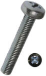 Dresselhaus Șuruburi metrice cu cap bombat cruce Dresselhaus 6x12 mm DIN7985 oțel zincat, 100 bucăți (0/0470/001/6x12/02)