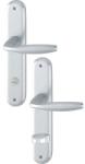 Hoppe Mânere cu șild ușă baie/toaletă (WC) Hoppe New York 90/240 mm, argintiu (38599)
