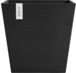 Ecopots Ghiveci Ecopots Rotterdam cu sistem de irigare plastic 45, 4x45, 4x44 cm gri închis (ROTWR.45.DG)