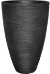 Geli Ghiveci tip vază Geli striat plastic Ø 40 H 60 cm antracit (15306038)