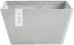 Ecopots Ghiveci Ecopots Berlin plastic 25x25x12, 8 cm alb-gri (SBL.25.WG)