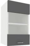 haaus Corp superior bucătărie Karo cu ușă de sticlă 40 cm, alb/antracit (917531)