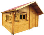 Habrita Căsuță de grădină HABRITA Magny cu pantă dublă fără podea lemn masiv rășinoase netratat 519x481 cm natur (MG 5040.02)