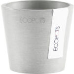 Ecopots Ghiveci Ecopots Amsterdam Mini plastic Ø 8 cm H 7 cm alb-gri (AM.8.WG)