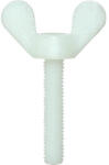 Dresselhaus Șuruburi metrice cu cap fluture Dresselhaus 8x40 mm DIN316 plastic alb, 100 bucăți (0/4261/000/8X40/01)