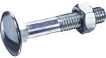 Dresselhaus Șuruburi metrice cu cap bombat torbant și piuliță Dresselhaus 12x140 mm DIN603 oțel zincat, 25 bucăți (0/0011/001/ 12,0/ 140/ /76)