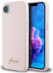 GUESS Husa Husa pentru iPhone 16e - Guess Silicone Script Metal Logo (GUHMPSE4SMBSLP) - Pink (KF2347224) - vexio