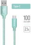 ColorWay Cablu Date, USB la Type-C, 2.1A, 1m - ColorWay (CW-CBUC003-MT) - Mint (KF2347569) - vexio