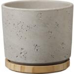Soendgen Keramik Mască ghiveci Soendgen Paros Deluxe Ø 19 cm H 17 cm gri deschis (62924)