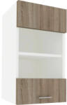 haaus Corp superior bucătărie Karo cu ușă de sticlă 40 cm, alb/stejar Sonoma (917456)