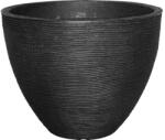 Geli Ghiveci striat Geli, plastic, Ø 40, H 31 cm, antracit (15303138)