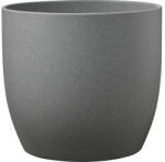 Soendgen Keramik Mască ghiveci Soendgen Basel Stone ceramică Ø 14 cm H 13 cm gri închis (62075)