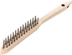 LESSMANN Perie de sârmă oțelită Lessmann 290mm, 2 rânduri, mâner din lemn (100.021.HB)