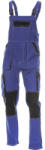 DCT Pantaloni de lucru cu pieptar DCT Athos din bumbac albastru/negru, mărimea 62 (170333-62)
