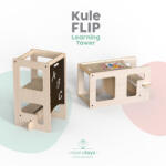 MamaToyz Turn de invatare multifunctional Kule Flip, Natur, MamaToyz (Mtyz_flipn)