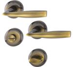 Hoppe Mânere cu rozetă ușă baie/toaletă (WC) Hoppe Vitoria, bronz (43762)